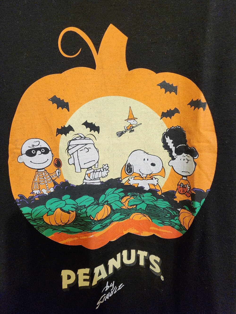 Peanuts Halloween Pumpkin Black Graphic Tee and Michael Myers Jack O Lantern Tee - Picture 3 of 8